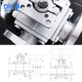 CF8/CF8m/Wcb stainless steel Three Way Flange Ball Valve